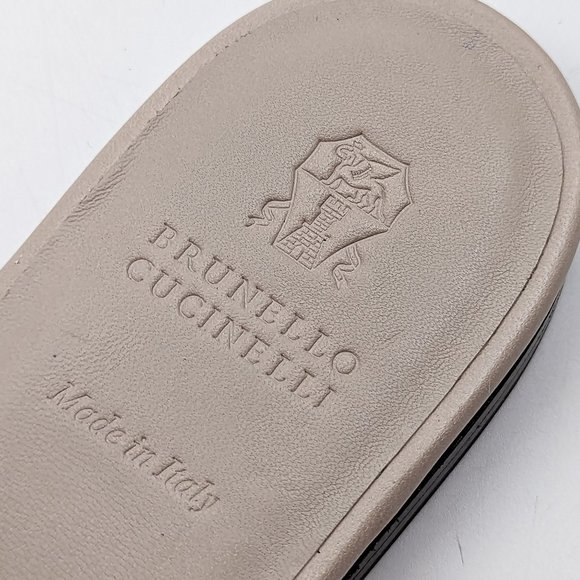 Brunello Cucinelli Women Nappa Beige Leather Slingback Flats Size 11US EUR41 - Picture 11 of 11